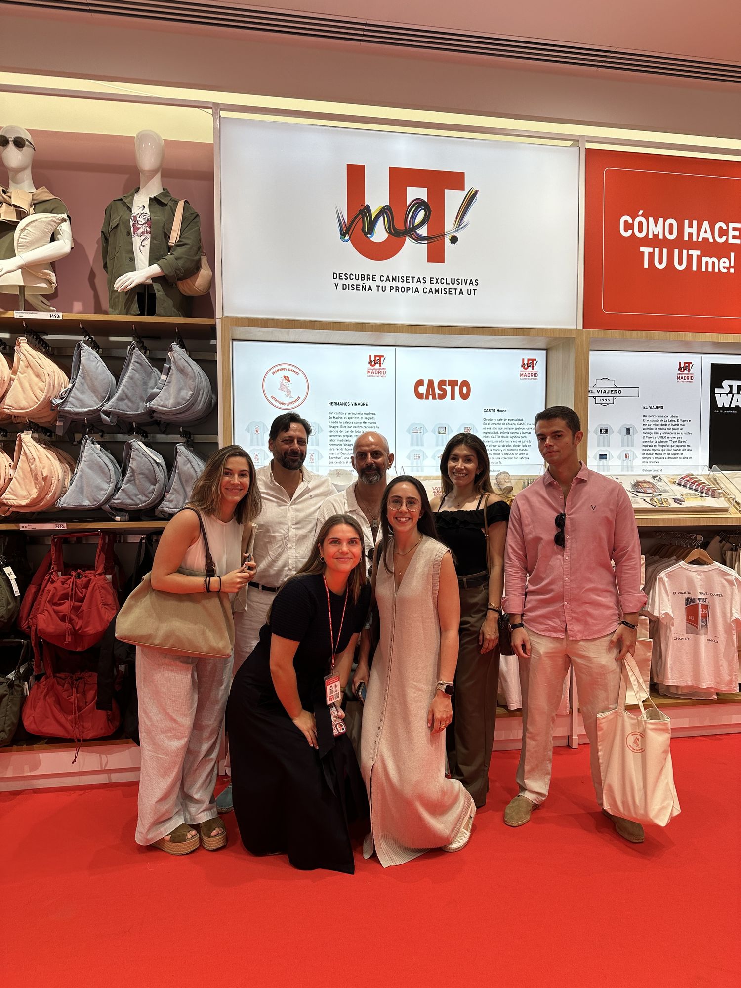 The Hermanos Vinagre team at the UNIQLO UTme! stand in Madrid