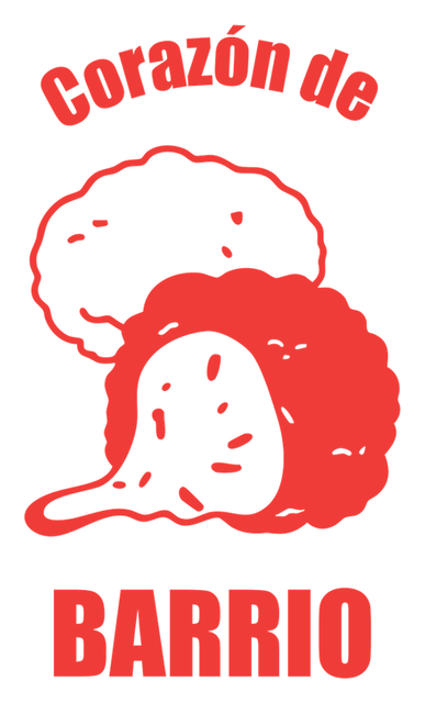 “Corazón de barrio” sticker (neighbourhood heart)