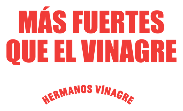 “Más fuertes que el vinagre” sticker (stronger than vinegar)